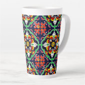 Tasse Latte Carrelage Talavera mexicain en terre cuite Design  (Angle droit)
