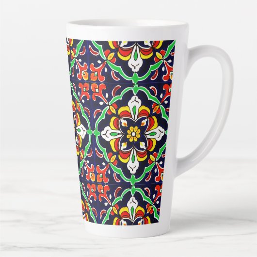 Tasse Latte Carrelage Talavera mexicain en terre cuite Design  (Droite)