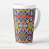 Tasse Latte Carrelage Talavera Mexicaine No 3 (Angle droit)