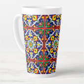 Tasse Latte Carrelage Talavera Mexicaine No 3 (Angle gauche)