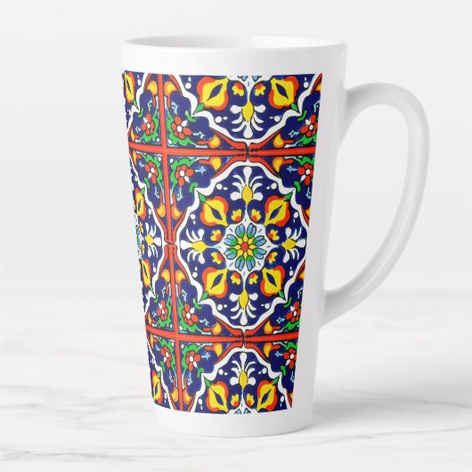Tasse Latte Carrelage Talavera Mexicaine No 3 (Droite)