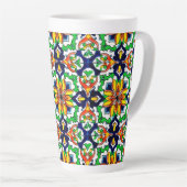 Tasse Latte Carrelage Talavera Mexicaine No 6 (Angle droit)