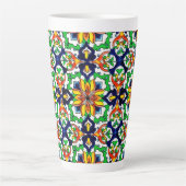 Tasse Latte Carrelage Talavera Mexicaine No 6 (Devant)