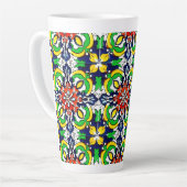 Tasse Latte Carrelage Talavera Mexicaine No 7 (Angle gauche)