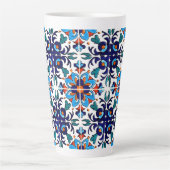 Tasse Latte Carrelage Talavera Mexicaine No 9 (Devant)