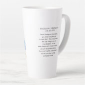 Tasse Latte Carte d'aquarelle Astrologie Zodiac | Monogramme (Angle droit)