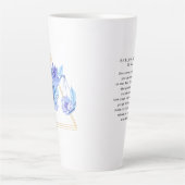 Tasse Latte Carte d'aquarelle Astrologie Zodiac | Monogramme (Devant)