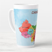 Tasse Latte Carte de Chine (Angle gauche)