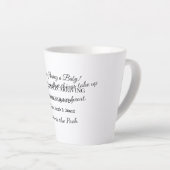 Tasse Latte Carte de déclaration personnalisée pour bébé (Angle droit)