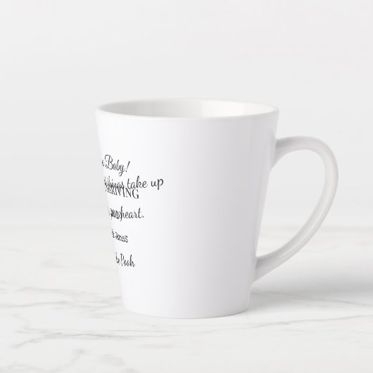 Tasse Latte Carte de déclaration personnalisée pour bébé (Droite)