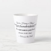 Tasse Latte Carte de déclaration personnalisée pour bébé (Devant)