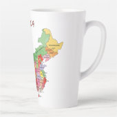 Tasse Latte Carte de la Chine (Droite)