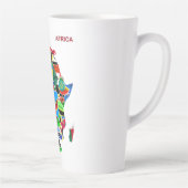 Tasse Latte Carte de l'Afrique avec drapeaux (Droite)