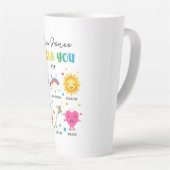 Tasse Latte Carte de remerciements d'appréciation de l'enseign (Angle droit)