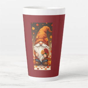 Tasse Latte carte de vœux halloween et automne