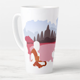 Tasse Latte Carte des souvenirs du Cambodge avec le moine Pers