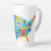 TASSE LATTE CARTE DES USA (Angle droit)