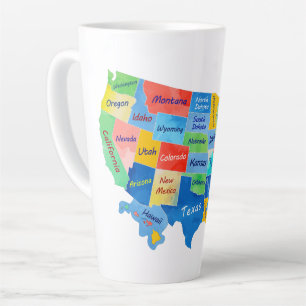 TASSE LATTE CARTE DES USA