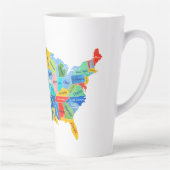 TASSE LATTE CARTE DES USA (Droite)