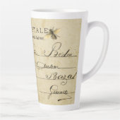 Tasse Latte Carte postale d'abeilles française (Droite)