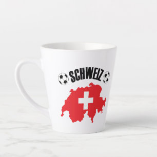 Tasse Latte Carte Schweiz Fussball Suisse