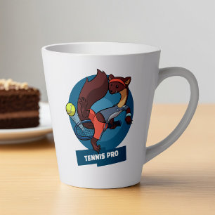Tasse Latte Carton de tir de Trick Tennis Pro Cute Pine Marten