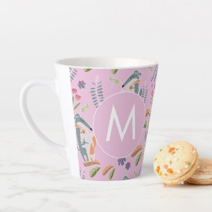 Tasse Latte Carton rose Podenco et Galgo Lilac personnalisé