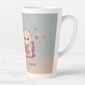 Tasse Latte Cartoon mignon Teddy Lovers Coeurs Saint Valentin (Droite)