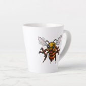 Tasse Latte Cartoon Wasp Charge Bold Insect Art (Angle droit)