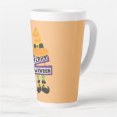 Tasse Latte Casquette de sorcière et Halloween pieds (Angle droit)