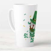 Tasse Latte Casquette vert chanceux Shamrock St. Patrick's Day (Angle gauche)