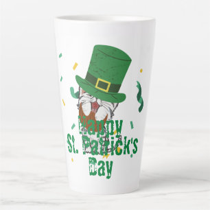 Tasse Latte Casquette vert chanceux Shamrock St. Patrick's Day