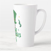Tasse Latte Casquette vert chanceux Shamrock St. Patrick's Day (Droite)