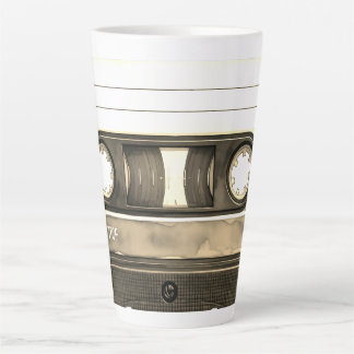 Tasse Latte Cassette Compacte Ancienne Rétro Vintage