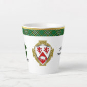 Tasse Latte Cassidy Irish Shield & Tartan Personnalisé (Devant)