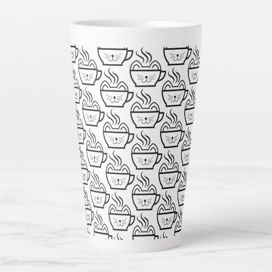 Tasse Latte Cat Cafe motif (Devant)