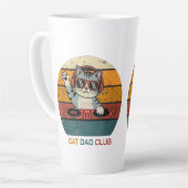 Tasse Latte CAT DAD CLUB / Funny Retro misician (Angle gauche)