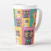 Tasse Latte Cat Dit Hey Mèmes Drôle    (Angle droit)