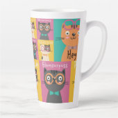 Tasse Latte Cat Dit Hey Mèmes Drôle    (Droite)