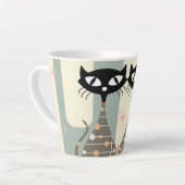Tasse Latte Cat du milieu du siècle moderne (Angle gauche)