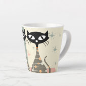 Tasse Latte Cat du milieu du siècle moderne (Angle droit)
