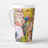 Tasse Latte Cat Garden Party (Angle gauche)