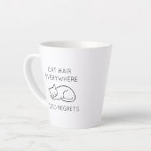 Tasse Latte Cat hair everywhere zero regrets (Angle gauche)