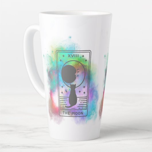 Tasse Latte Cat Moon Tarot céleste (Angle gauche)