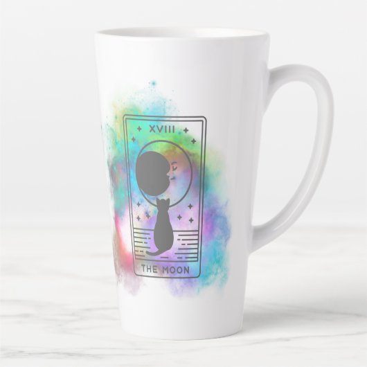 Tasse Latte Cat Moon Tarot céleste (Droite)