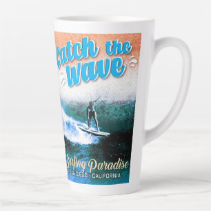 Tasse Latte Catch the Wave - Le paradis du surf