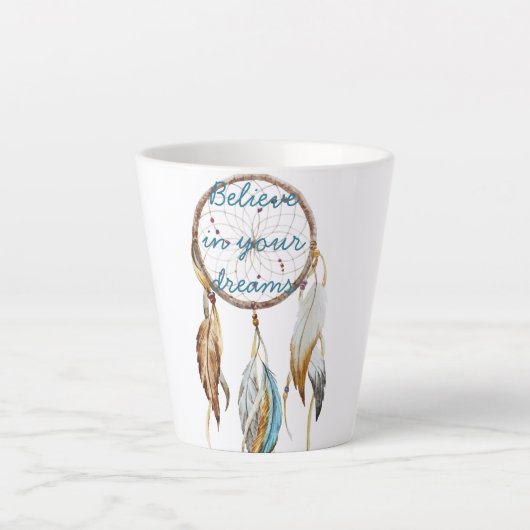 Tasse Latte Catcher de rêve Turquoise Brown (Devant)
