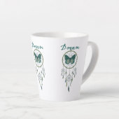 Tasse Latte Catcher et papillon de rêve vert (Angle droit)