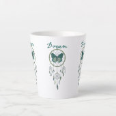 Tasse Latte Catcher et papillon de rêve vert (Devant)