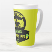 Tasse Latte CatFishing Lake Barkley Kentucky (Angle droit)